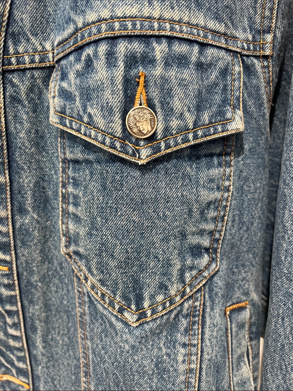 Vintage 90s GAP Blue Denim Oversized Jacket Size Small - Picture 4 of 9
